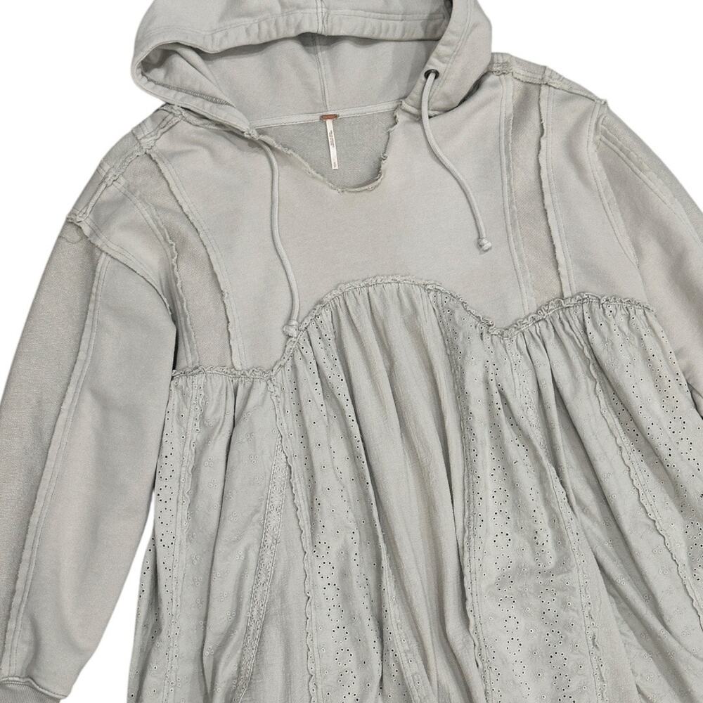 Free People Oversized Sage Green Hoodie Tunic - Picture 5 of 9